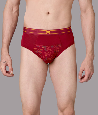 X-Sin Biking Red Air Soft Micro Modal Briefs