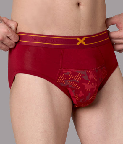 X-Sin Biking Red Air Soft Micro Modal Briefs