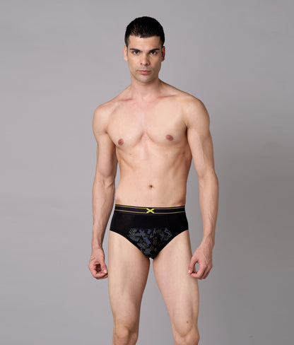 X-Sin Solid Black Air Soft Micro Modal Briefs