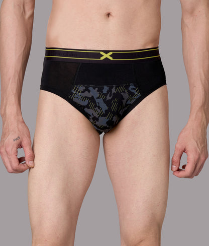 X-Sin Solid Black Air Soft Micro Modal Briefs