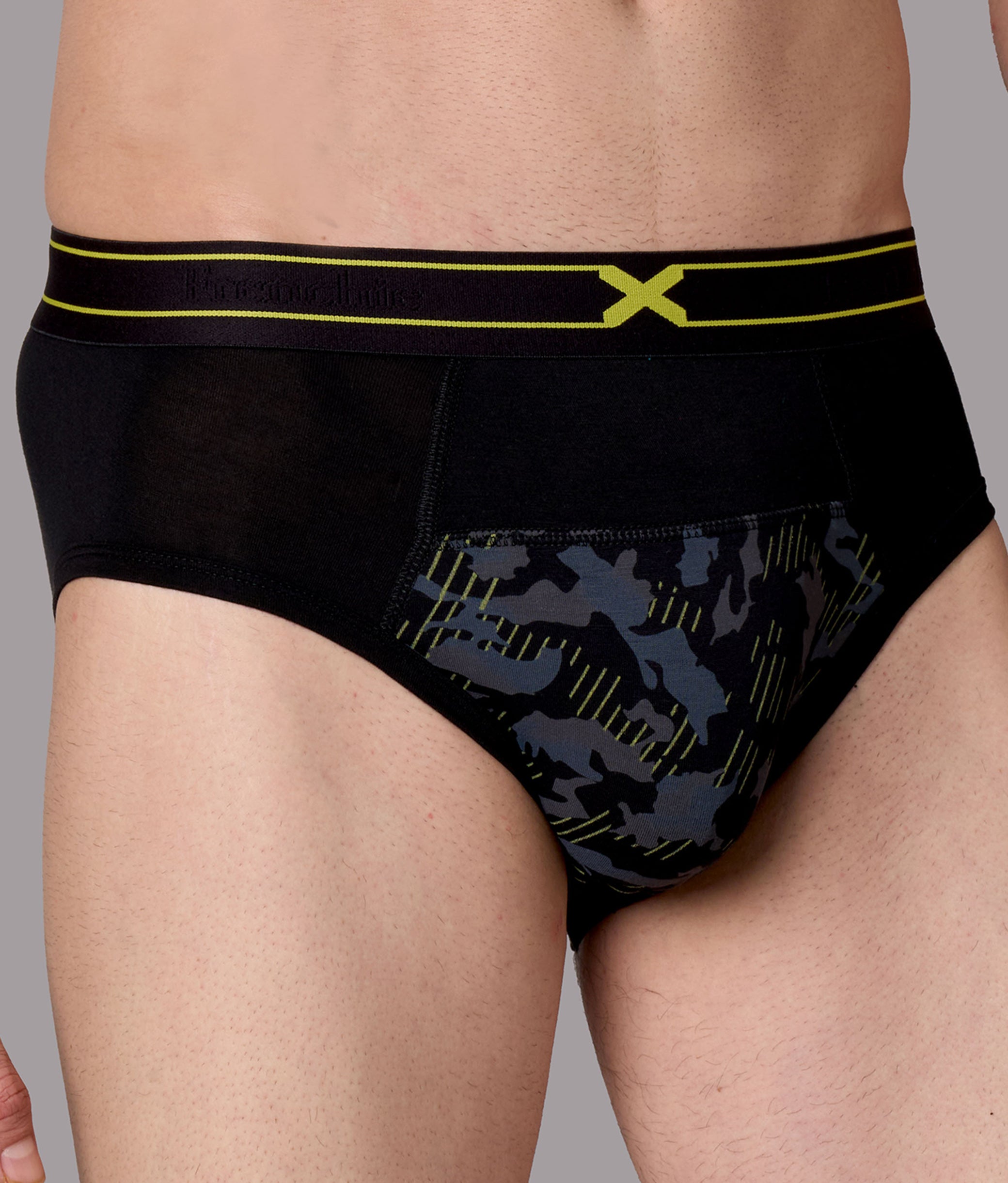 X-Sin Solid Black Air Soft Micro Modal Briefs