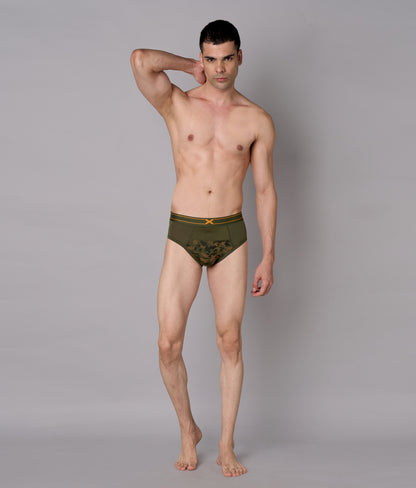 X-Sin Beetle Olive Air Soft Micro Modal Briefs