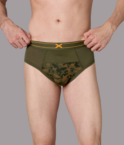 X-Sin Beetle Olive Air Soft Micro Modal Briefs