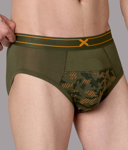 X-Sin Beetle Olive Air Soft Micro Modal Briefs