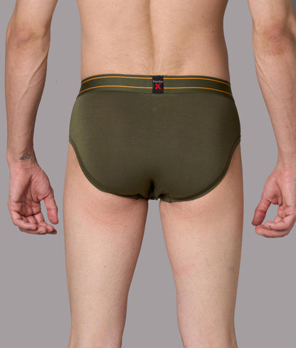 X-Sin Beetle Olive Air Soft Micro Modal Briefs