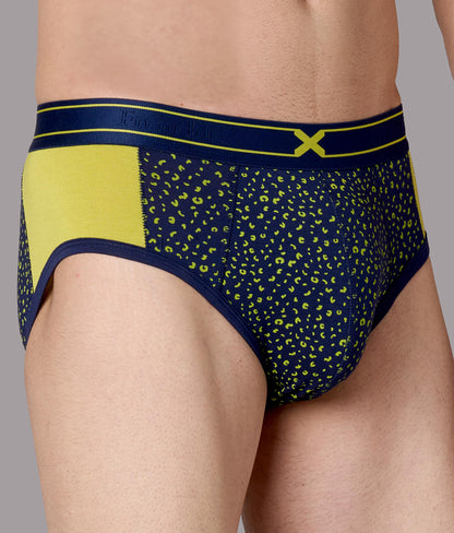 X-LIT Lime Punch Leopard Print Micro Modal Briefs