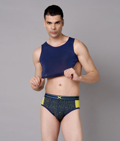 X-LIT Lime Punch Leopard Print Micro Modal Briefs