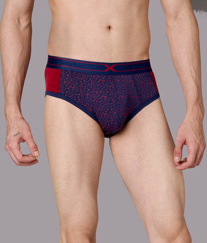 X-LIT Biking Red Leopard Print Micro Modal Briefs