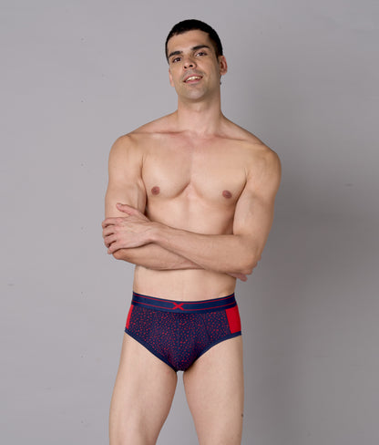 X-LIT Adrenaline Red Leopard Print Micro Modal Briefs