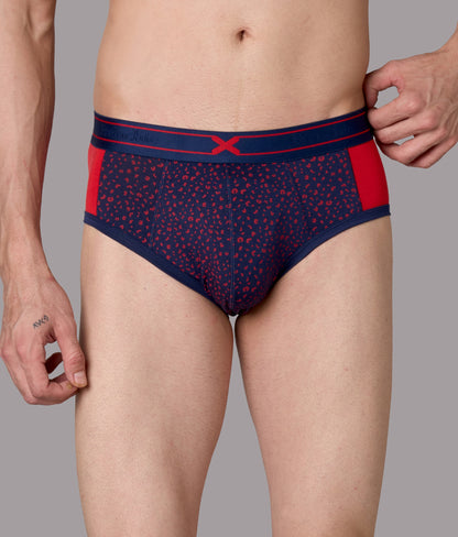 X-LIT Adrenaline Red Leopard Print Micro Modal Briefs