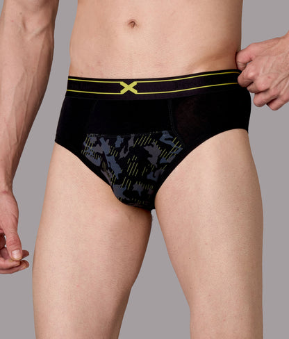 X-Sin Solid Black Air Soft Micro Modal Briefs