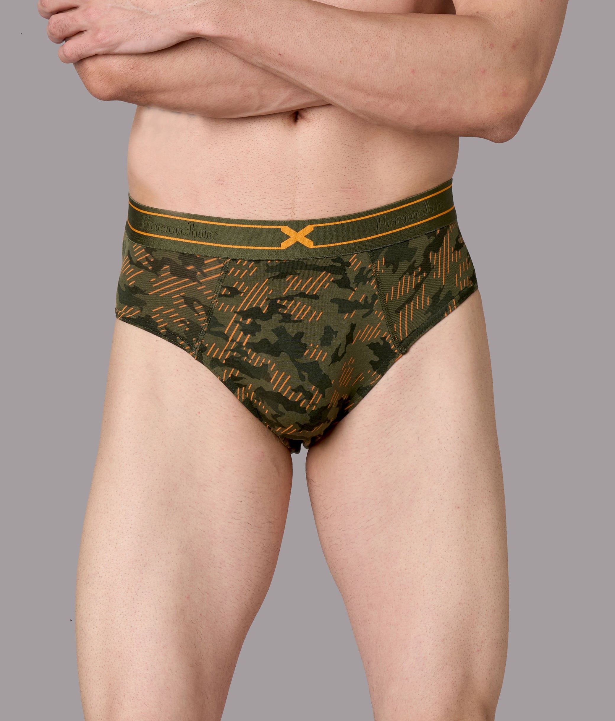 X-Rage Beetle Olive Camo Print Micro Modal Briefs