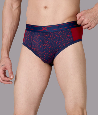 X-LIT Biking Red Leopard Print Micro Modal Briefs