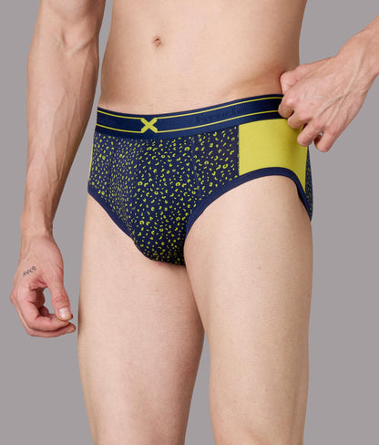 X-LIT Lime Punch Leopard Print Micro Modal Briefs