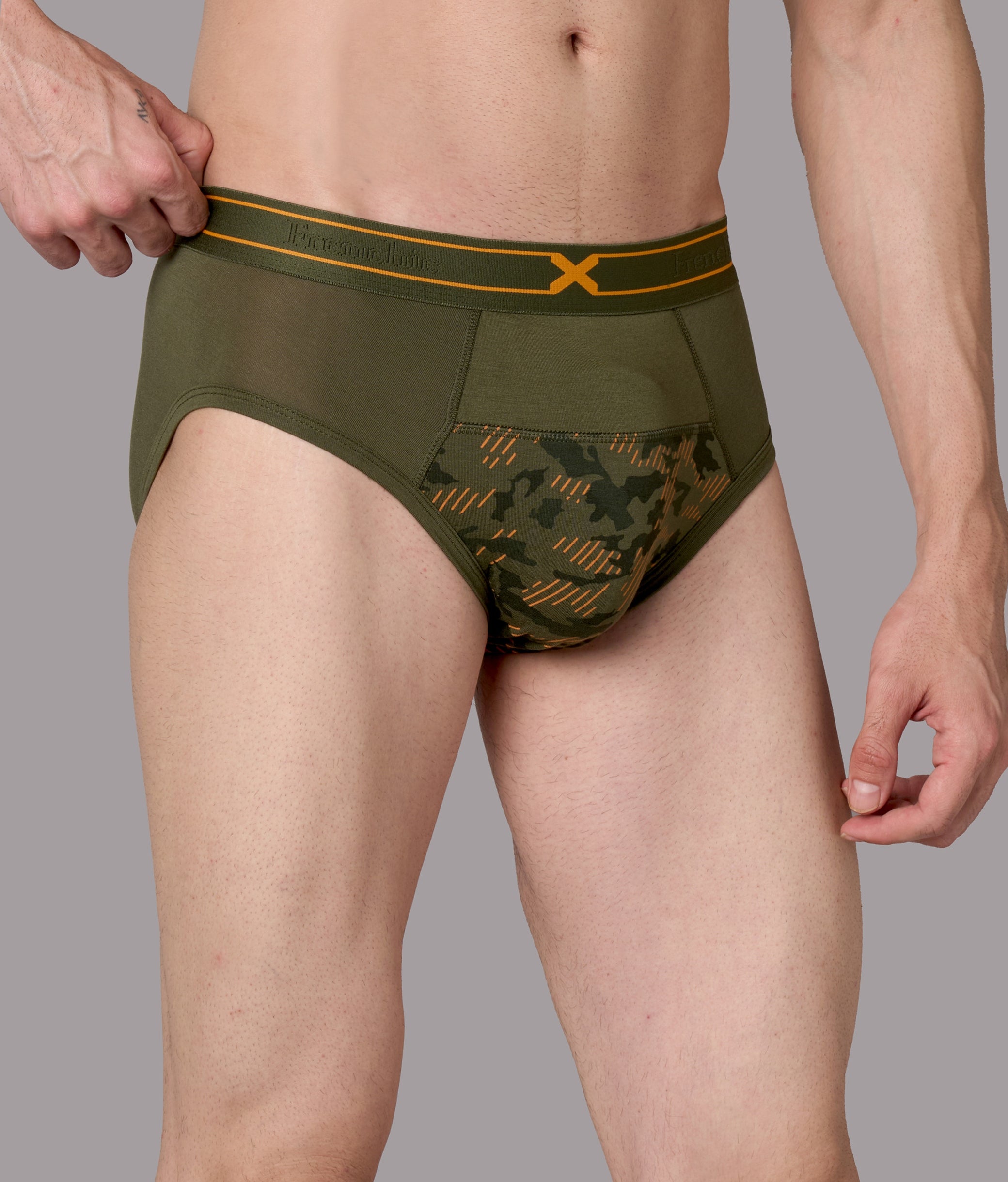 X-Sin Beetle Olive Air Soft Micro Modal Briefs