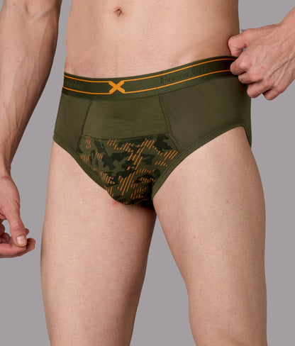 X-Sin Beetle Olive Air Soft Micro Modal Briefs