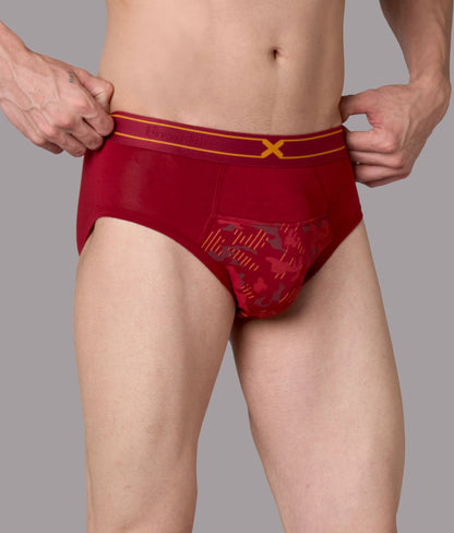 X-Sin Biking Red Air Soft Micro Modal Briefs