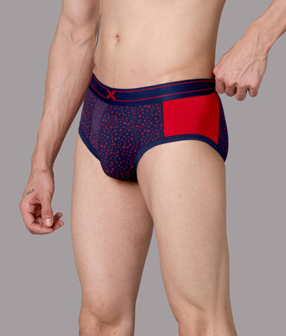 X-LIT Adrenaline Red Leopard Print Micro Modal Briefs