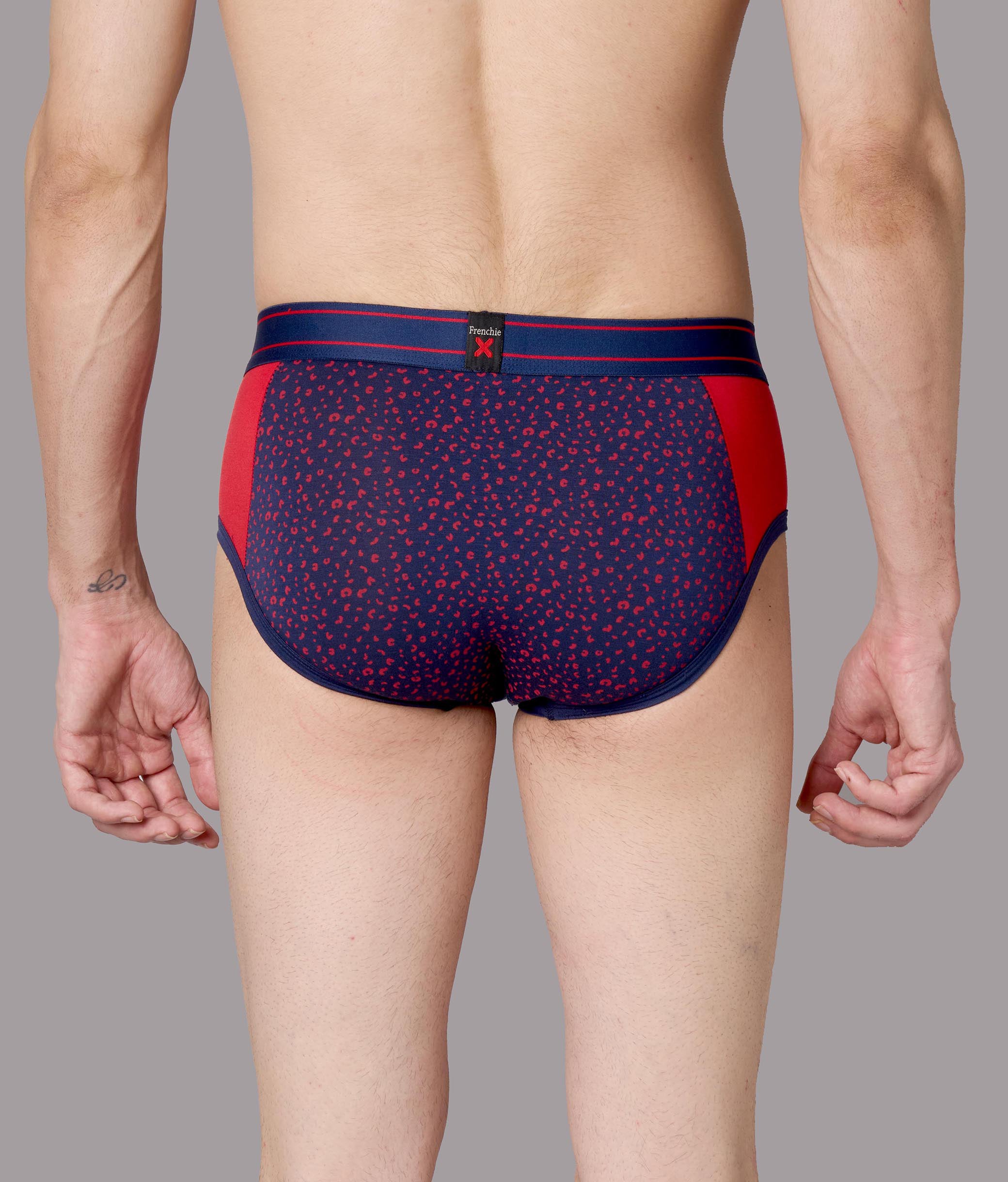 X-LIT Adrenaline Red Leopard Print Micro Modal Briefs