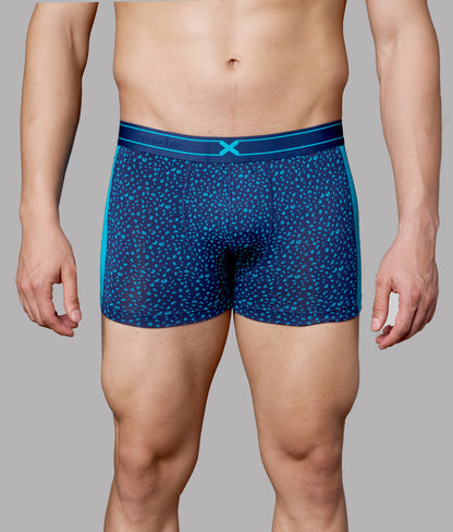 X-LIT | Go Wild Leopard Print Micro Modal Trunks - Capri Breeze