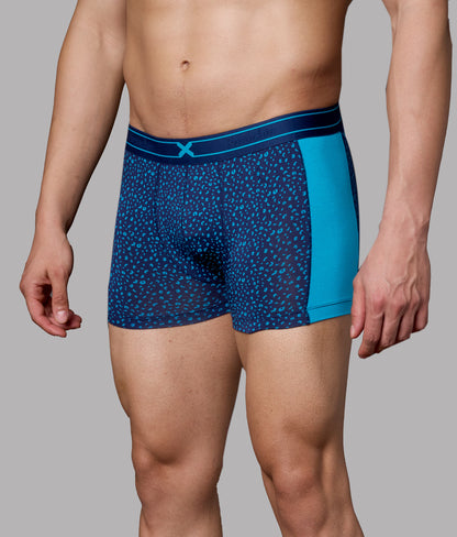 X-LIT | Go Wild Leopard Print Micro Modal Trunks - Capri Breeze