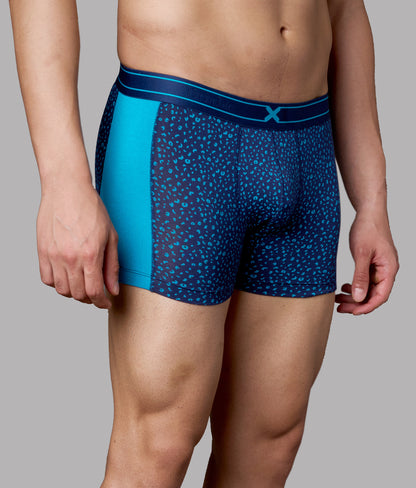 X-LIT | Go Wild Leopard Print Micro Modal Trunks - Capri Breeze