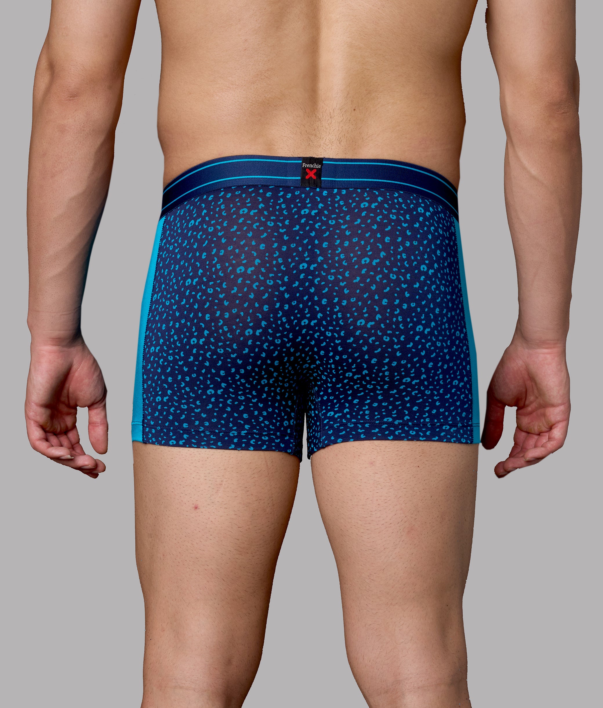 X-LIT | Go Wild Leopard Print Micro Modal Trunks - Capri Breeze