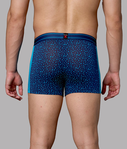 X-LIT | Go Wild Leopard Print Micro Modal Trunks - Capri Breeze