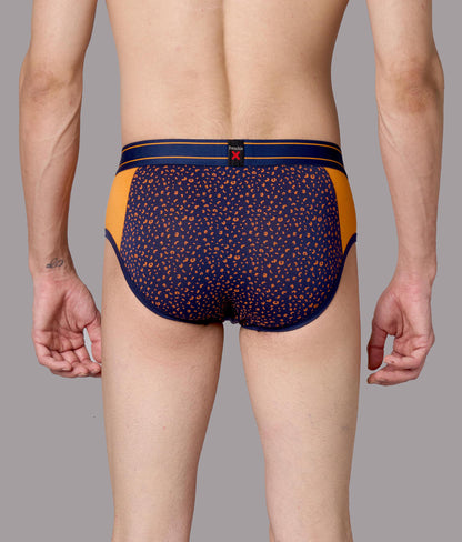 X-LIT Turmeric Orange Leopard Print Micro Modal Briefs