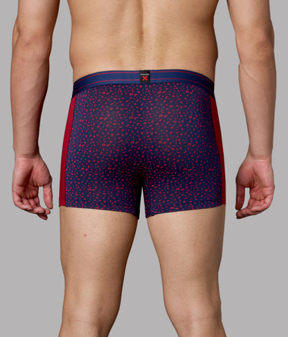 X-LIT | Go Wild Leopard Print Micro Modal Trunks - Biking Red