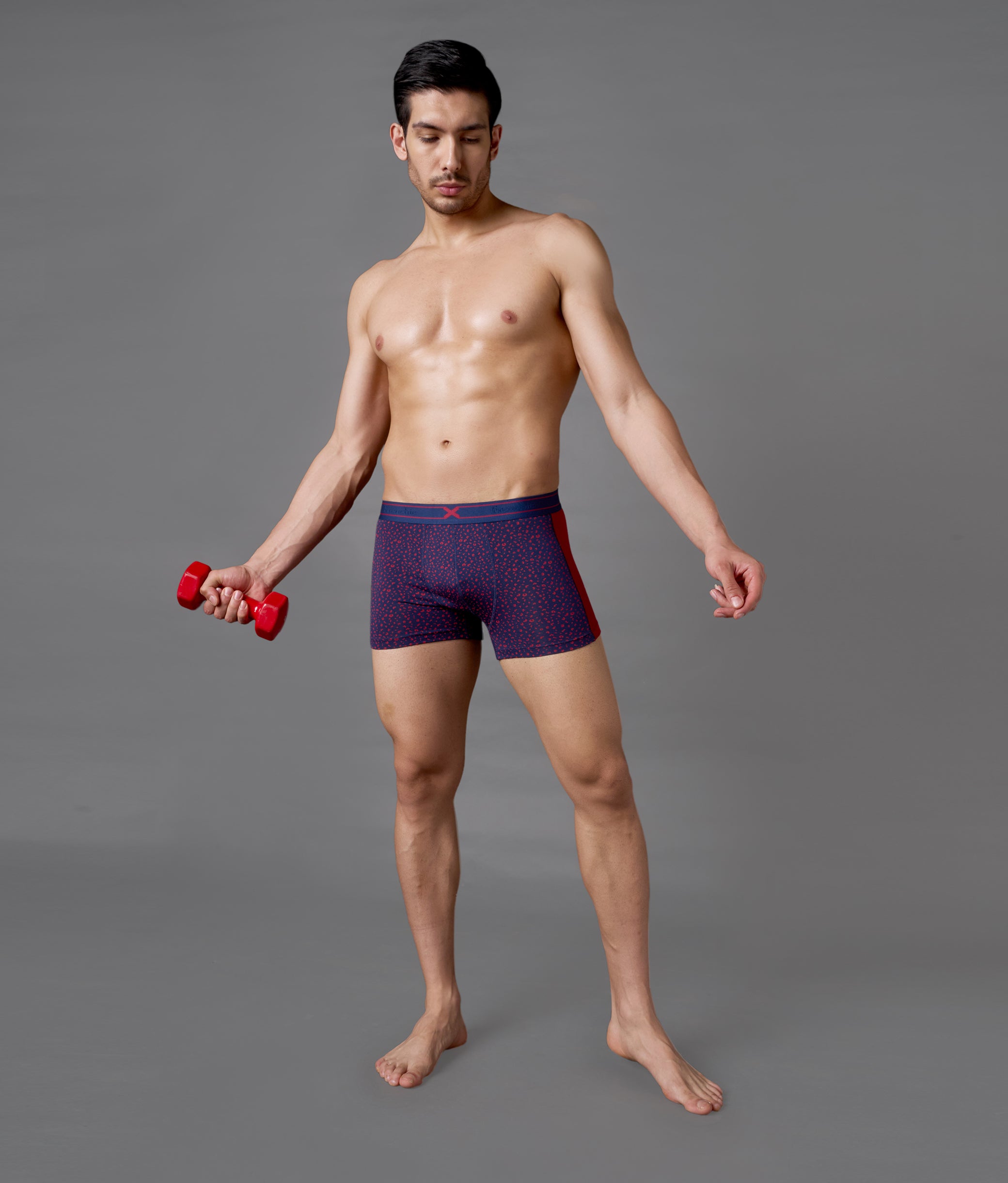 X-LIT | Go Wild Leopard Print Micro Modal Trunks - Biking Red