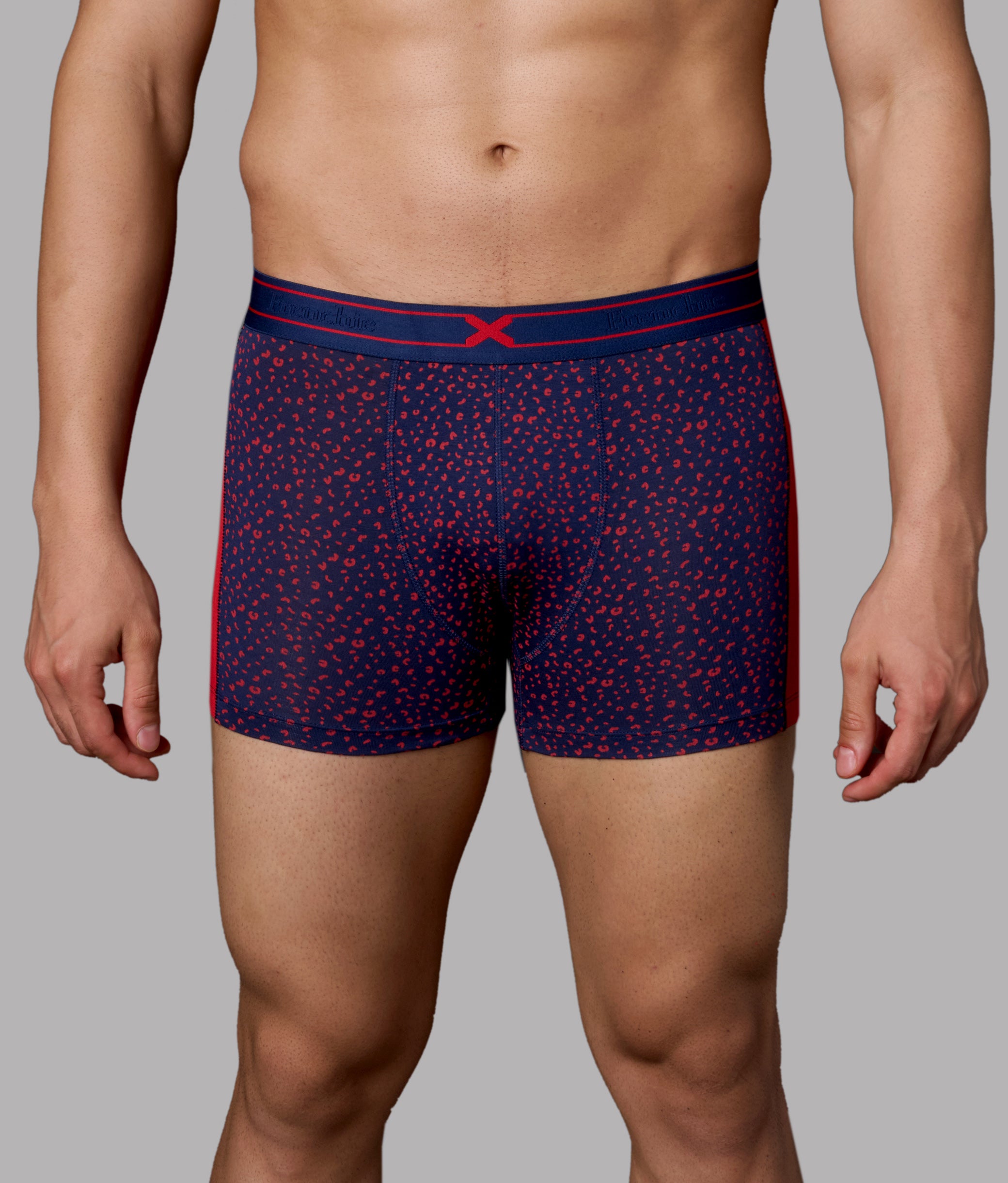 X-LIT | Go Wild Leopard Print Micro Modal Trunks - Adrenaline Red