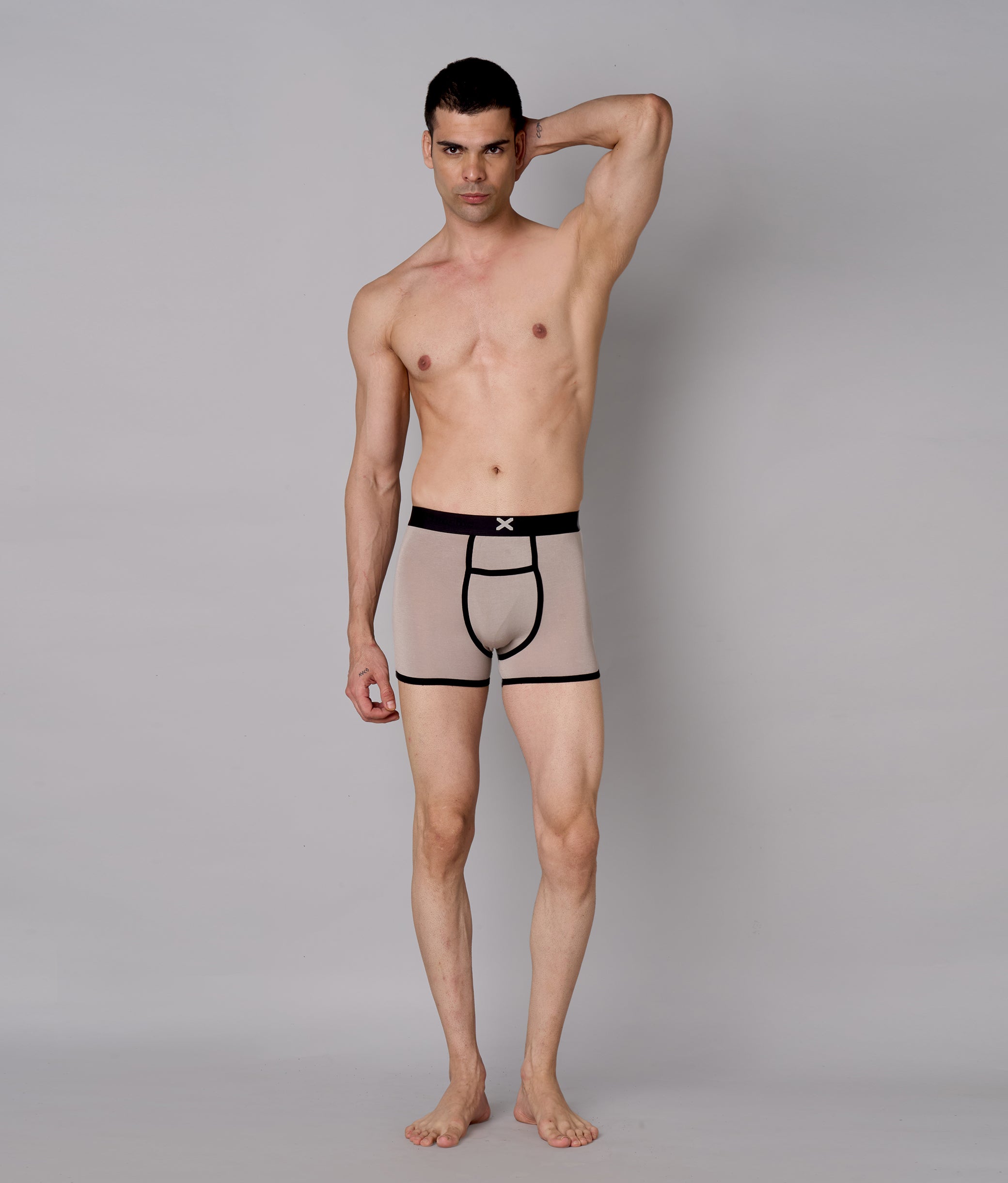 X-Hype Solid String Grey Micro Modal Trunks