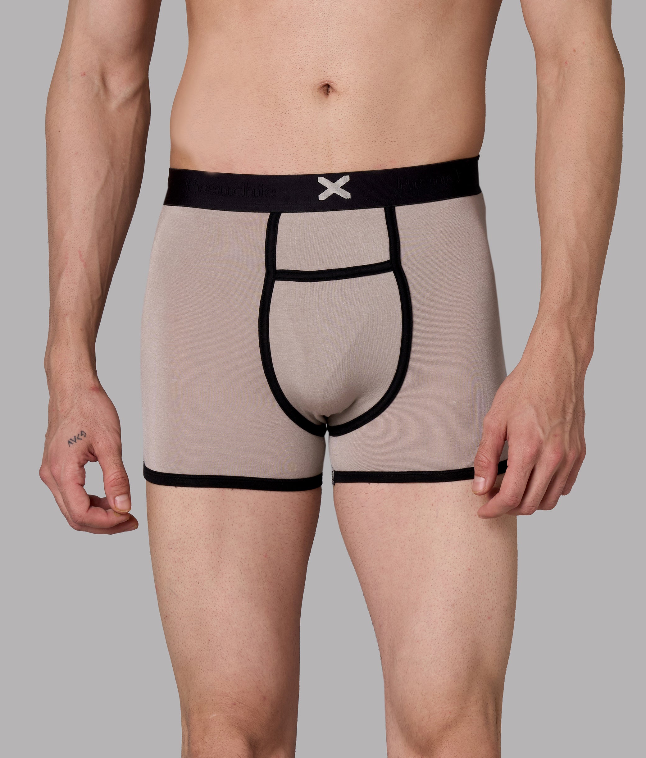 X-Hype Solid String Grey Micro Modal Trunks