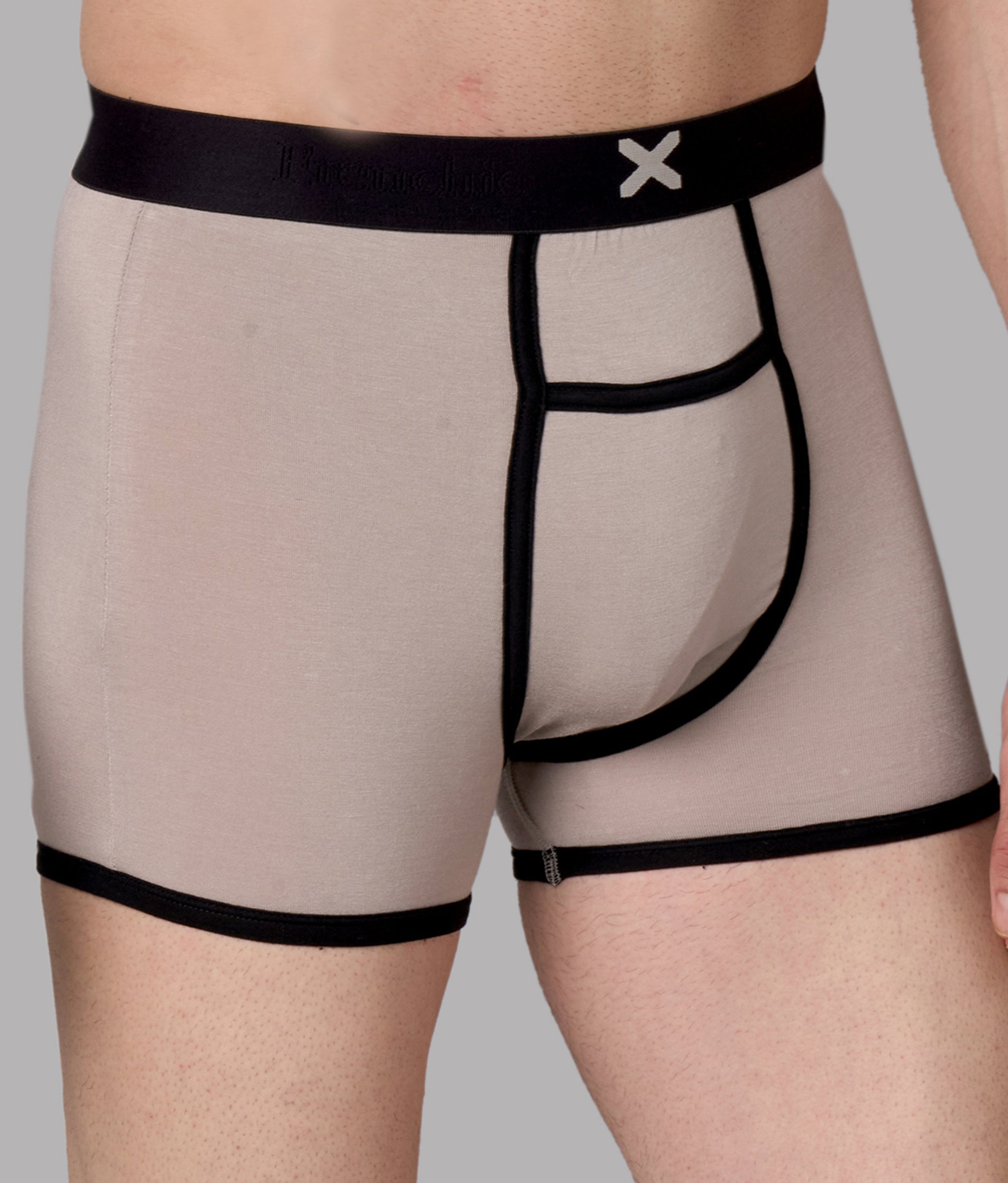 X-Hype Solid String Grey Micro Modal Trunks