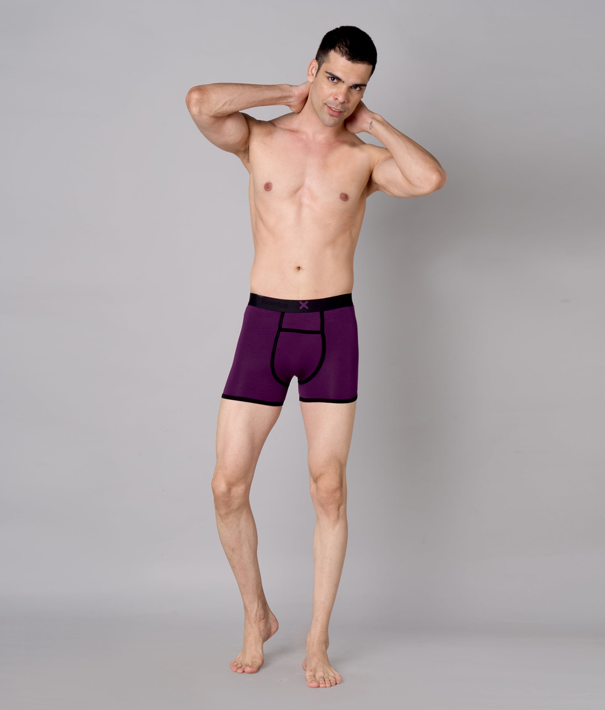 X-Hype Solid Purple Heart Micro Modal Trunks