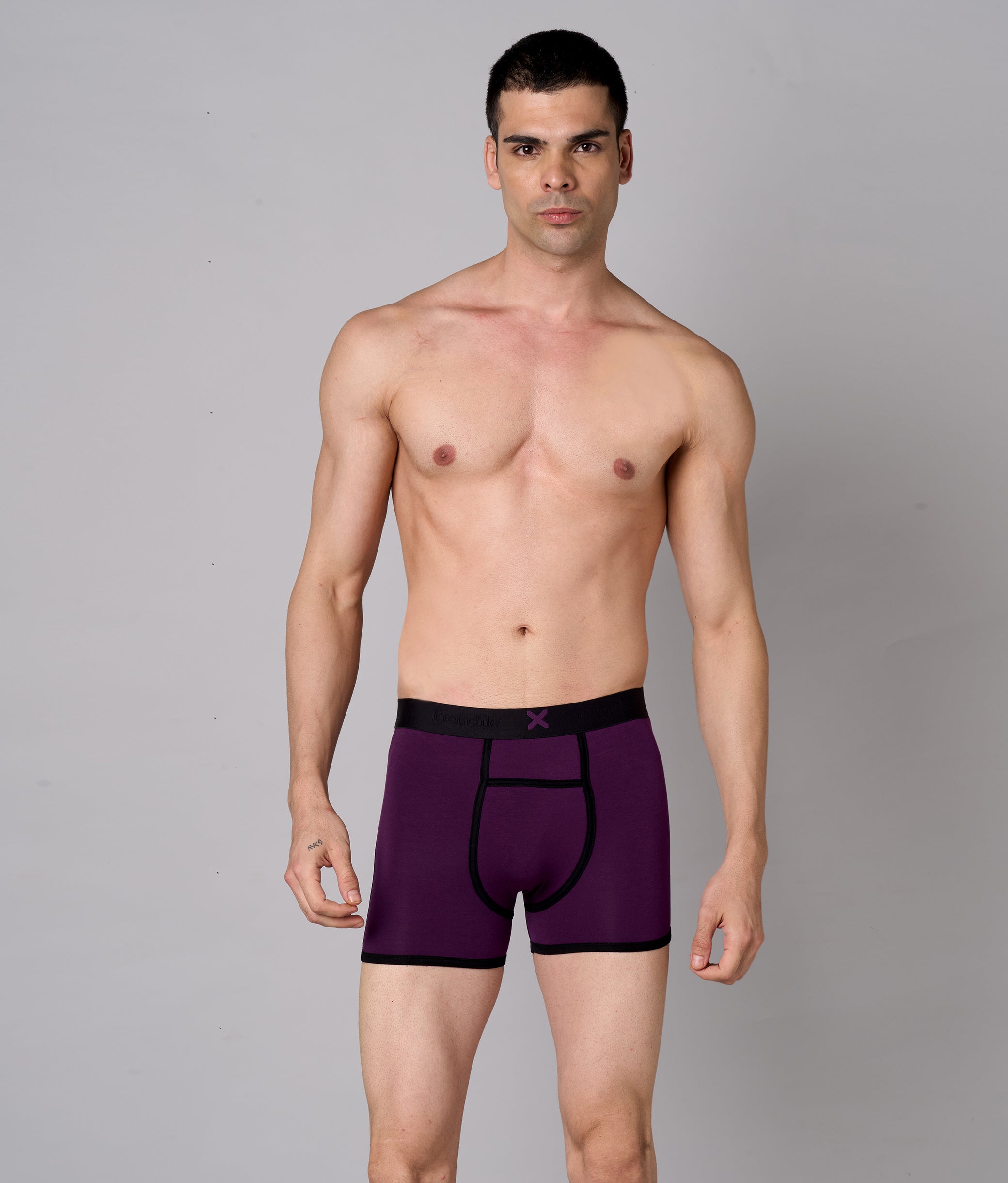 X-Hype Solid Purple Heart Micro Modal Trunks