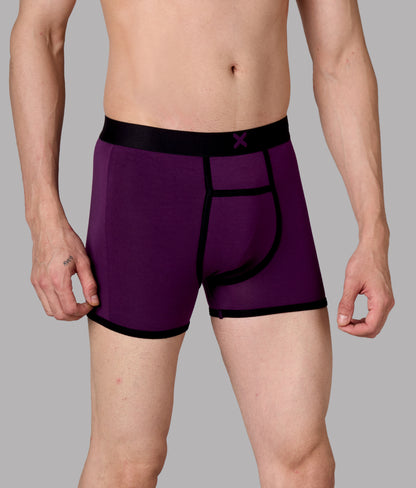 X-Hype Solid Purple Heart Micro Modal Trunks