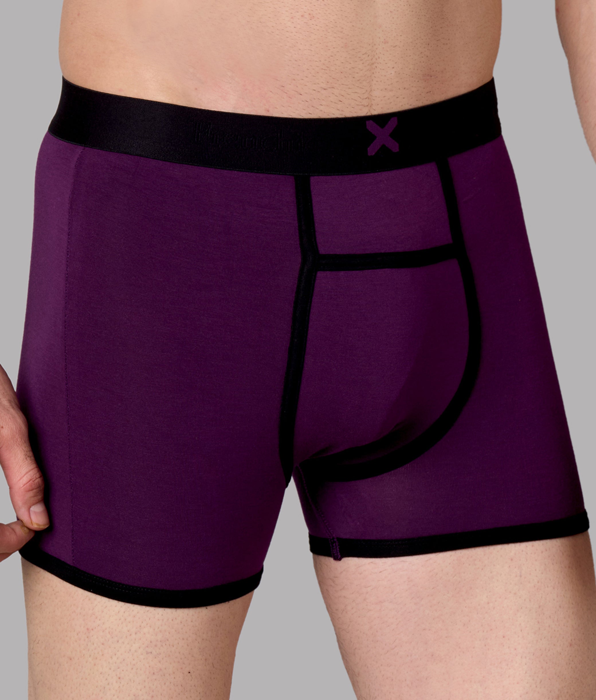 X-Hype Solid Purple Heart Micro Modal Trunks