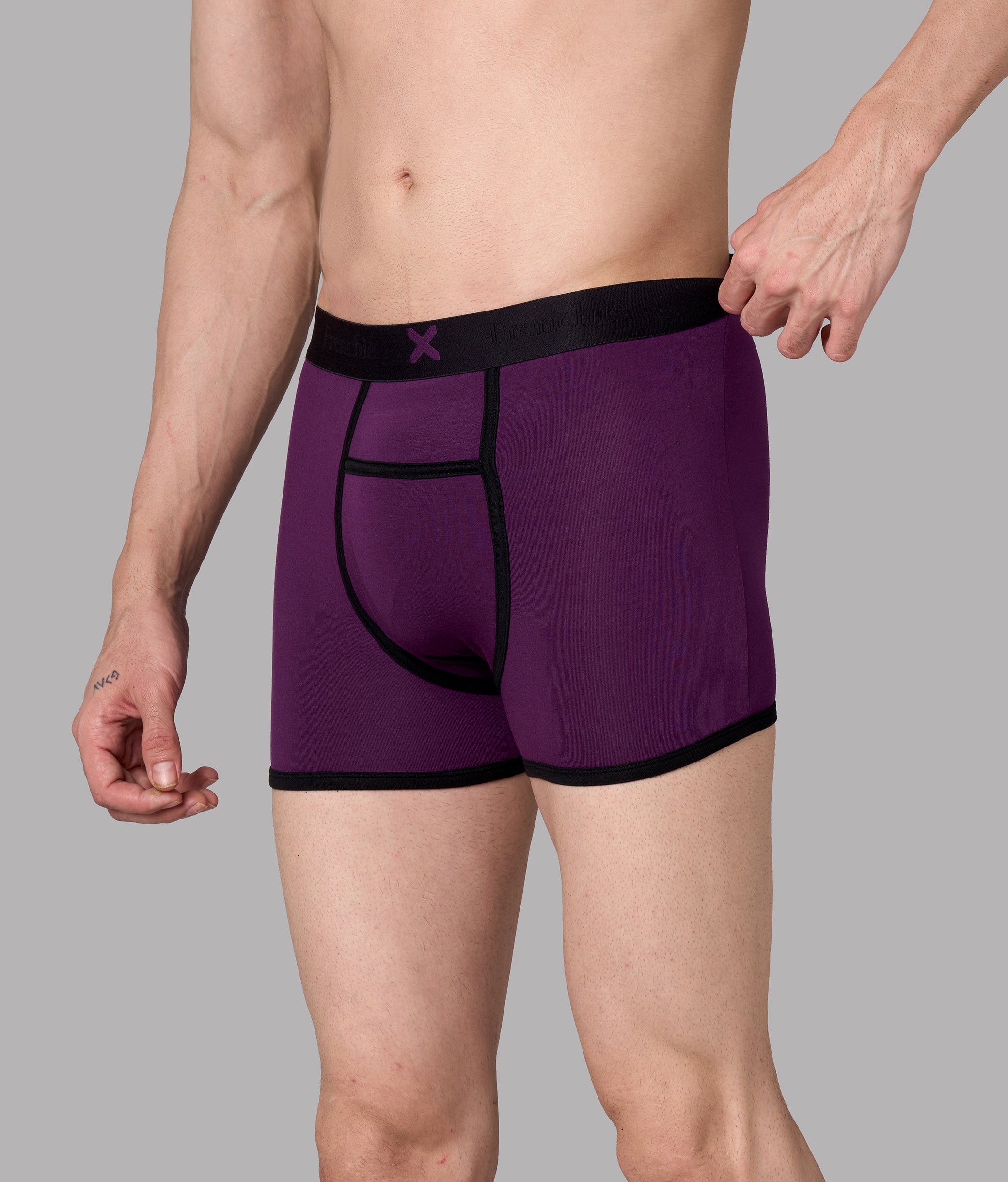 X-Hype Solid Purple Heart Micro Modal Trunks