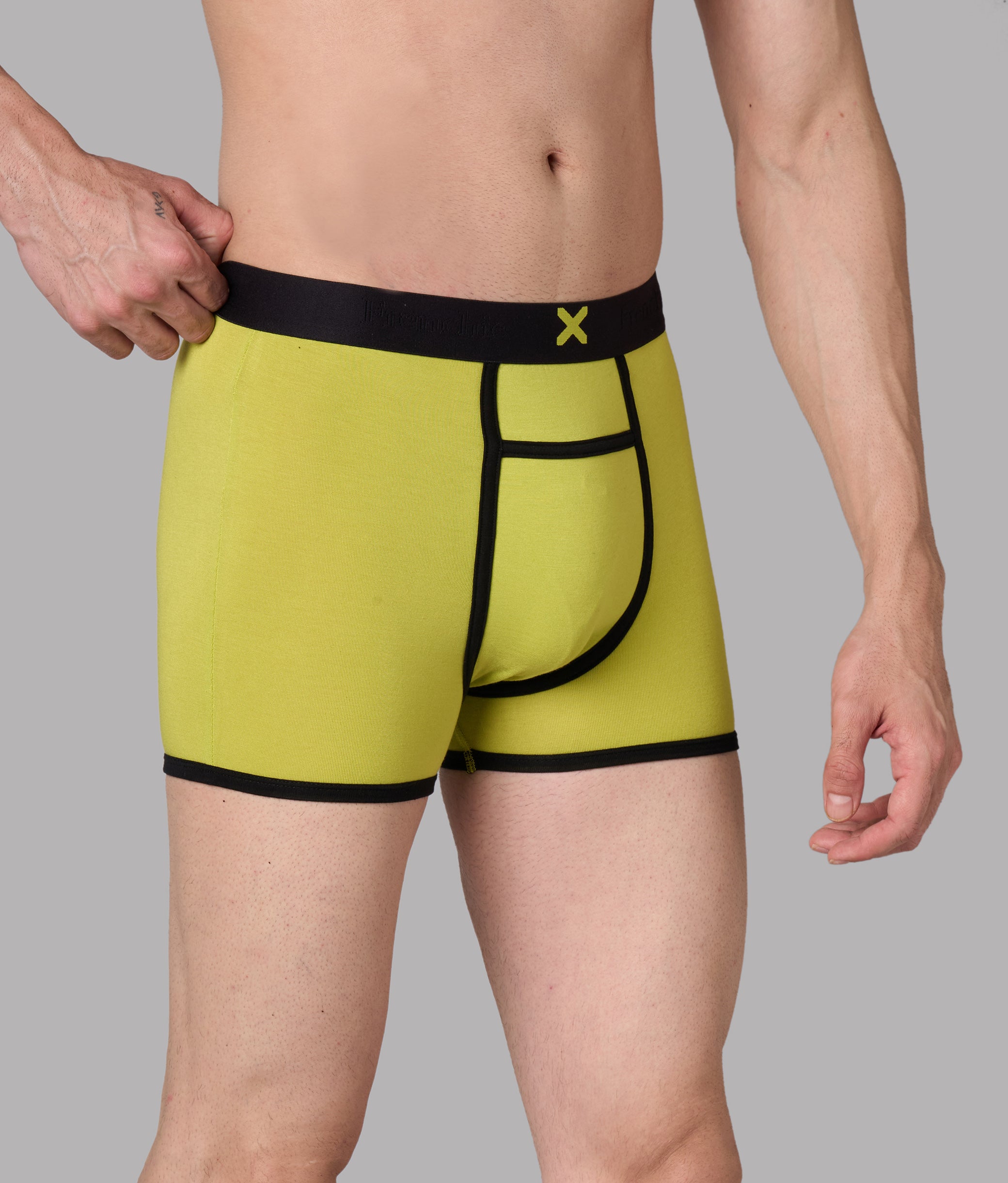 X-Hype Solid Lime Punch Micro Modal Trunks