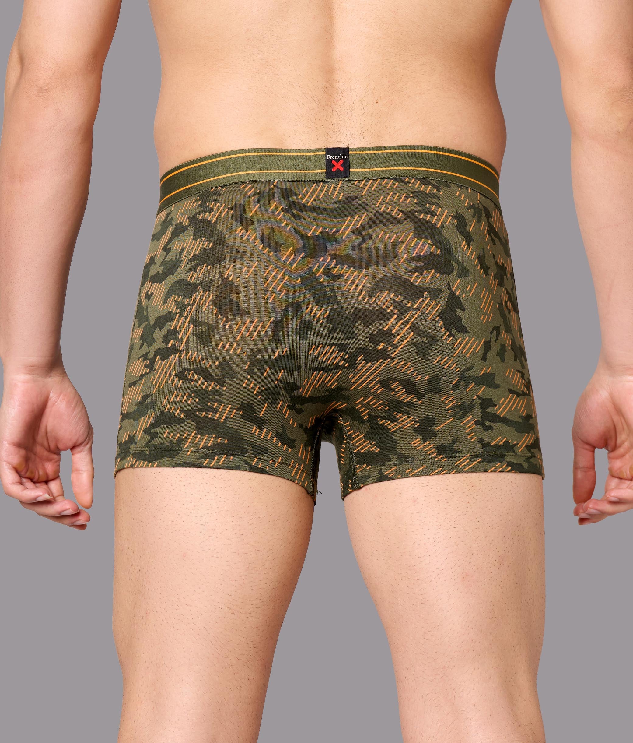 X-Rage Beetle Olive Camo Print Micro Modal Trunks