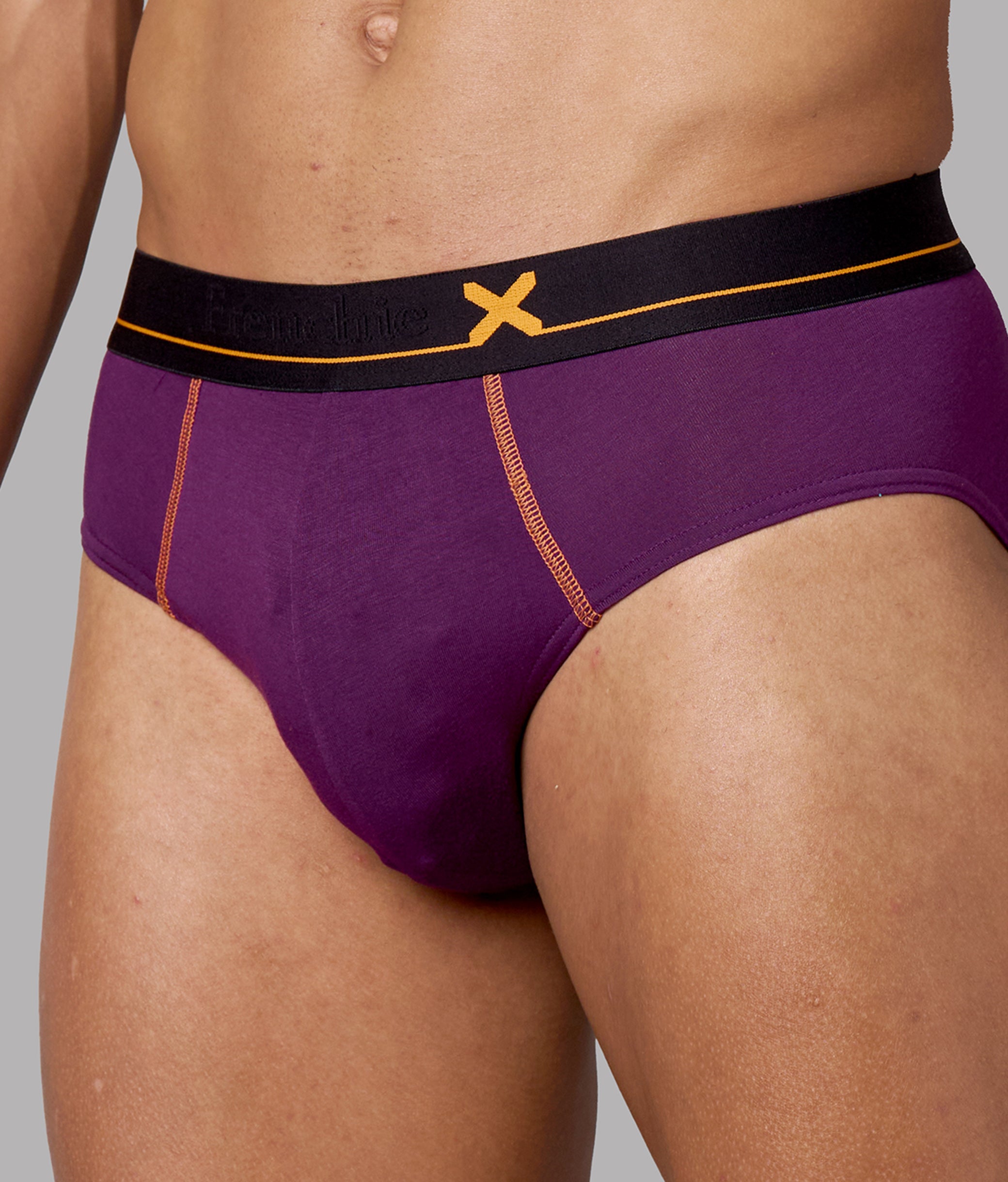 X-Drip Solid Purple Heart Micro Modal Briefs