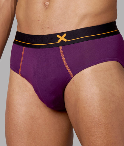 X-Drip Solid Purple Heart Micro Modal Briefs