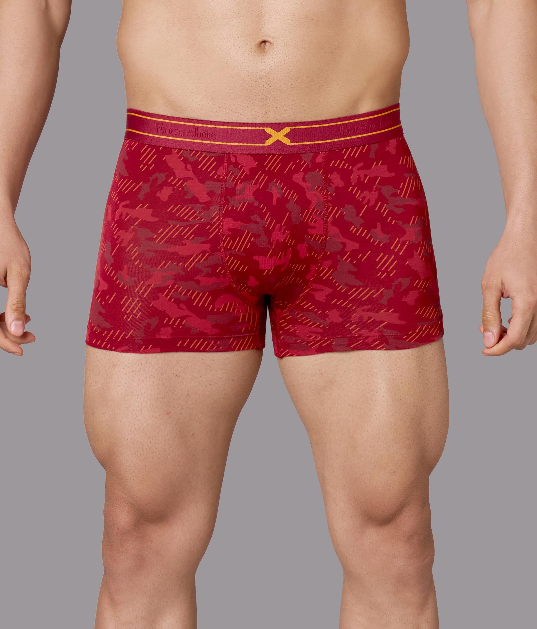 X-Rage Biking Red Camo Print Micro Modal Trunks