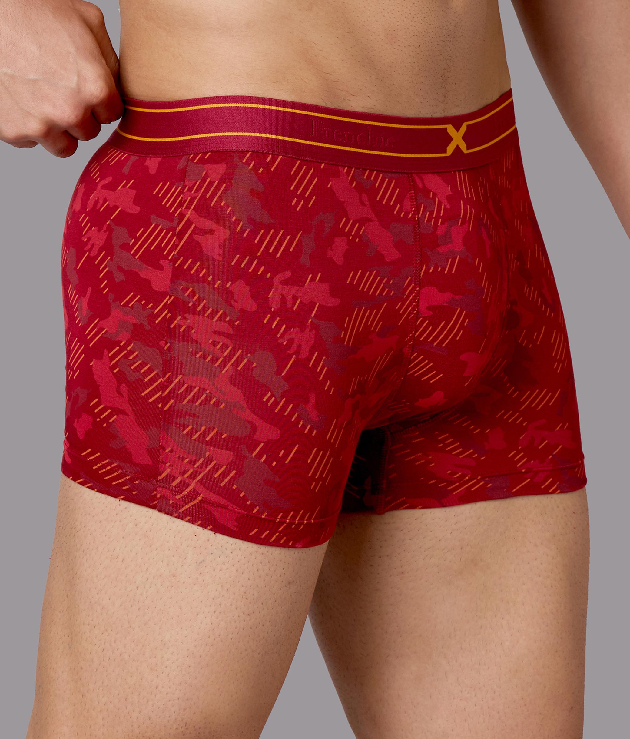 X-Rage Biking Red Camo Print Micro Modal Trunks