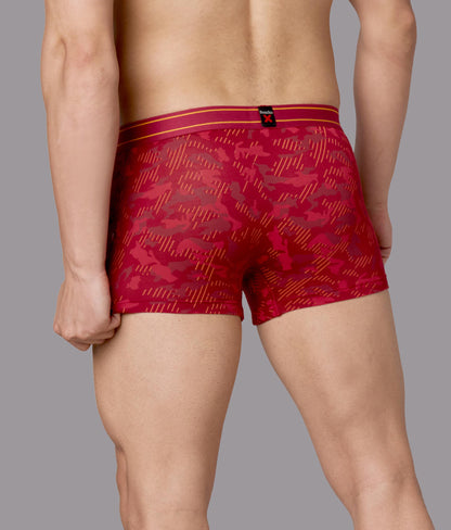 X-Rage Biking Red Camo Print Micro Modal Trunks