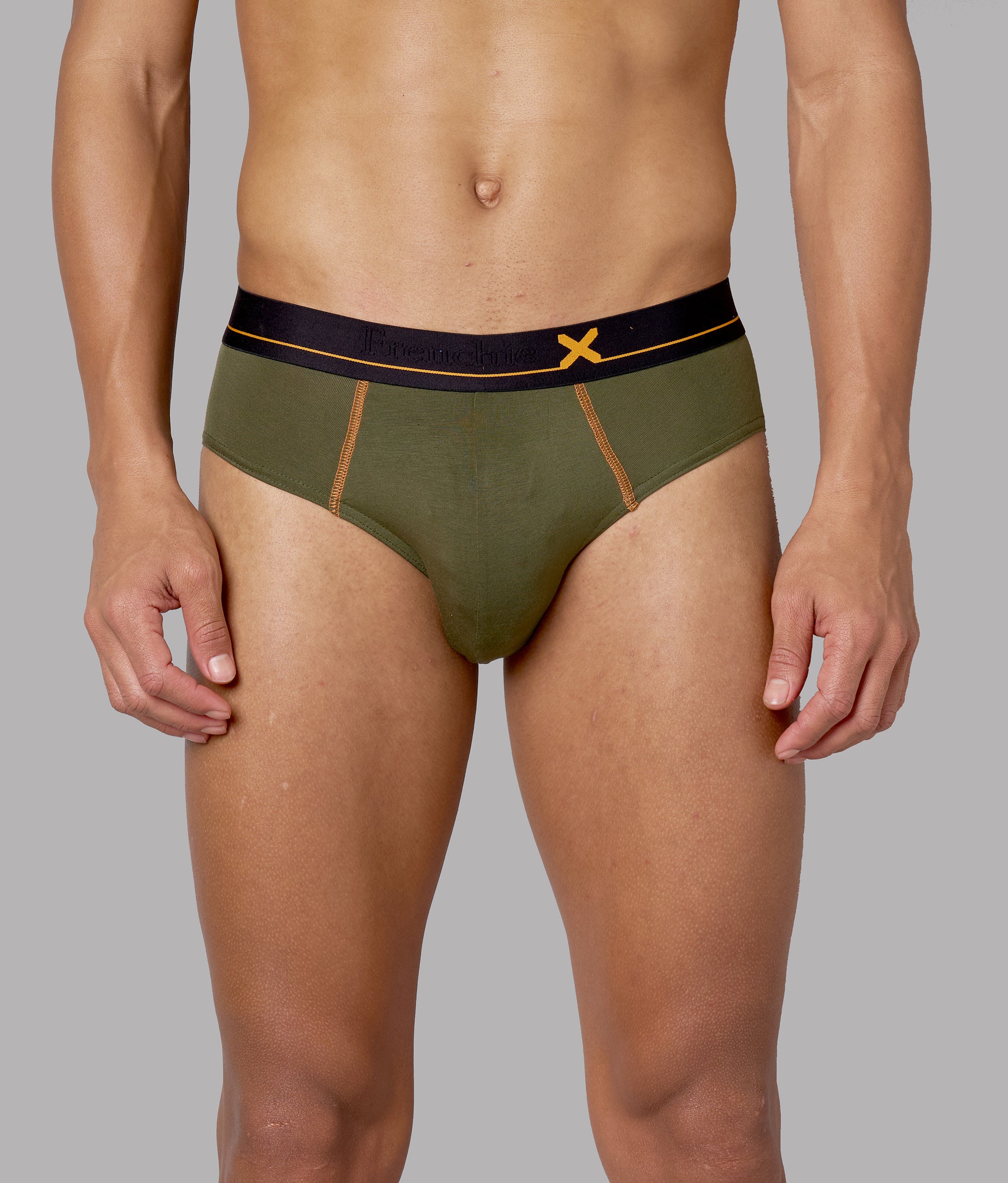 X-Drip Solid Beetle Olive Micro Modal Briefs