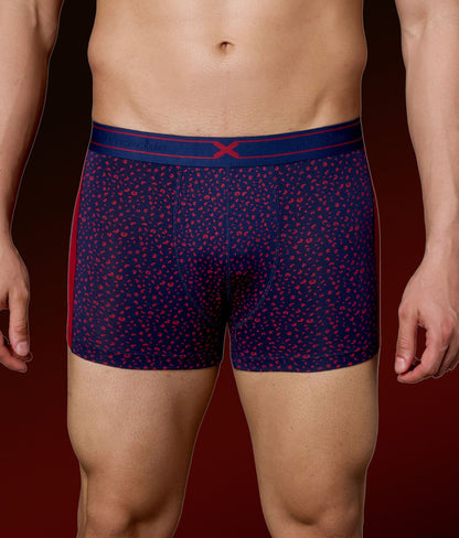 X-LIT | Go Wild Leopard Print Micro Modal Trunks - Biking Red