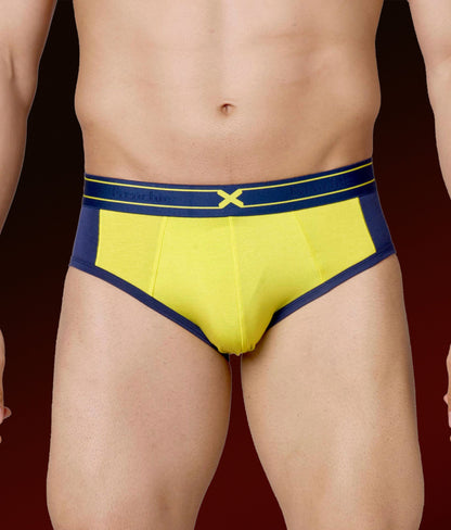 X-Groove Lime Punch Micro Modal Cotton Briefs for Men